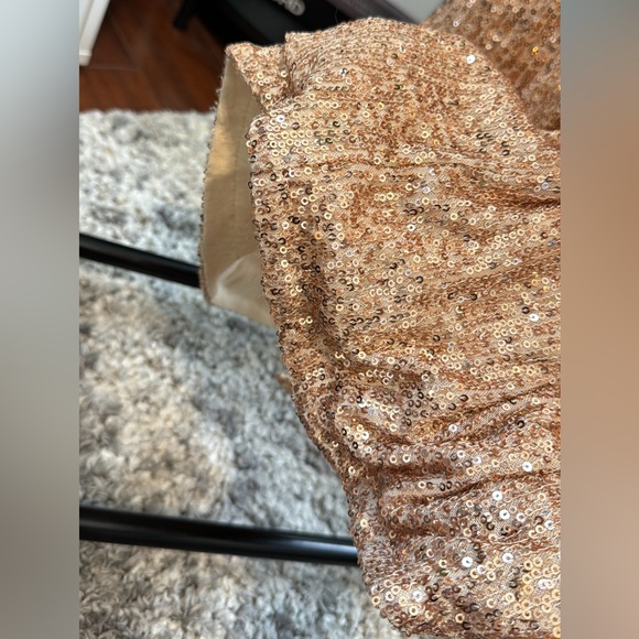 Fashion Nova - Boujee Dinners - Sequin Maxi Dress - Champagne - Picture 5 of 6